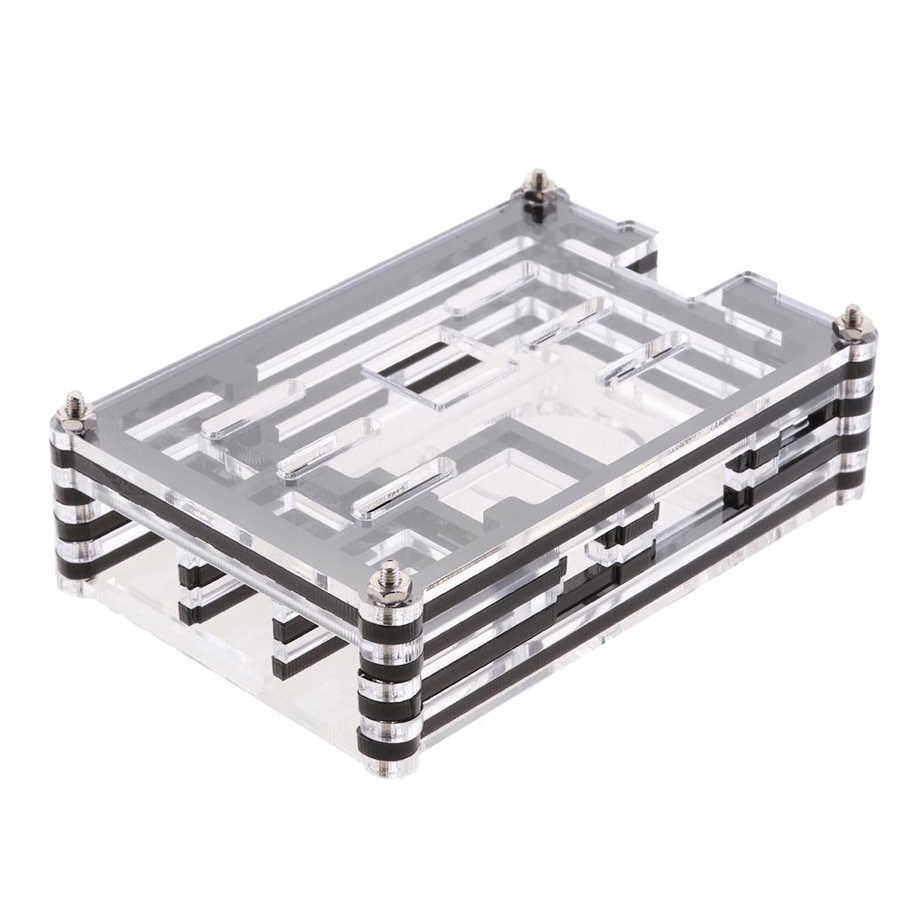 9Acrylic Panel Protective Case/Box/Enclosure for Pi 2/ 3/B+ Black