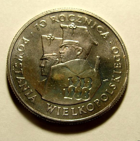 100 zł 1988 r. 70 Rocz. Powstania Wielkopolskiego