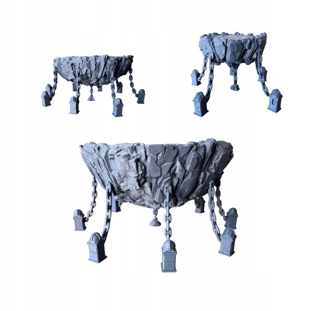 Lewitująca platforma skalna - Mała, druk 3D do gier bitewnych