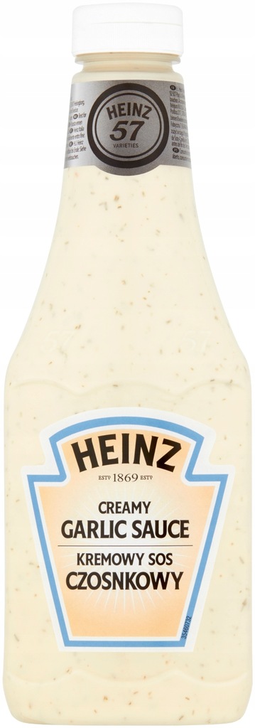 HEINZ SOS CREAMY GARLIC SAUCE CZOSNKOWY 875ML TERMIN 31.12.2023