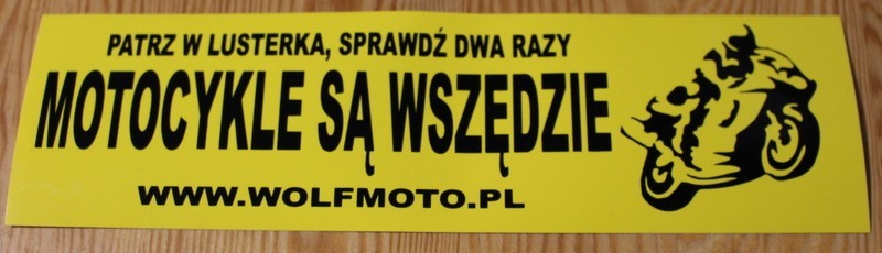 Motocykle są wszędzie, patrz w lusterka - naklejka