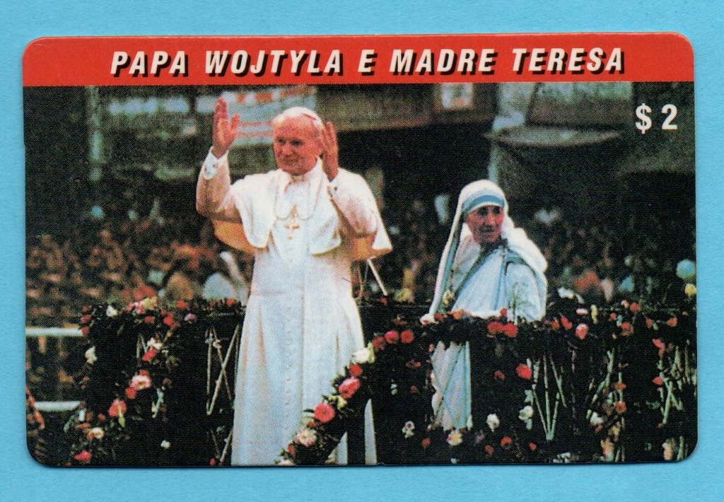 USA karta prepaid Papież JAN PAWEŁ II niski nakład RRR