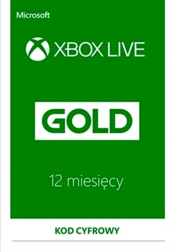 XBOX LIVE GOLD 12 MIESIECY /365 DNI /KLUCZ / VPN