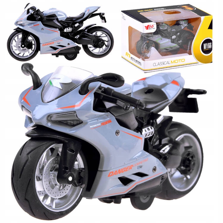Diecast model Motocykl z naciągiem zabawka ZA3933