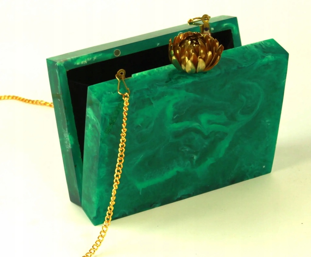 Mała torebka na wesele kopertówka zielona EtnoCity