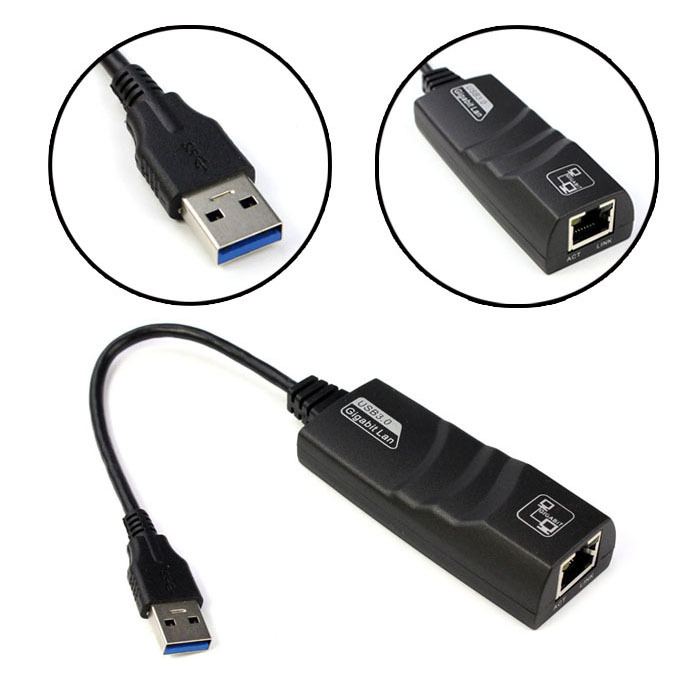 Купить Сетевая карта USB 3.0 Gigabit LAN RJ-45 Ethernet: отзывы, фото, характеристики в интерне-магазине Aredi.ru