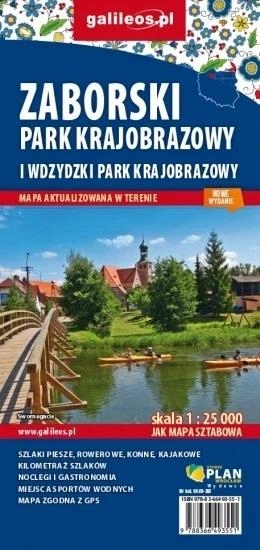 Mapa turyst. - Zaborski Park Krajobrazowy 1:25 000