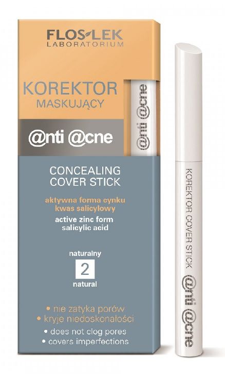 FLOSLEK ANTI ACNE KOREKTOR 2 NATURALNY ANTYBAKTERY