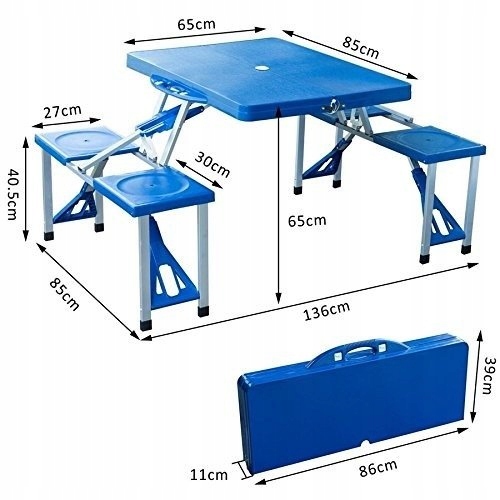 Купить СКЛАДНОЙ СТОЛ ДЛЯ ТУРИСТИЧЕСКОГО ПИКНИКА НА 4 ЧЕЛОВЕКА, ЧЕМОДАН: отзывы, фото, характеристики в интерне-магазине Aredi.ru