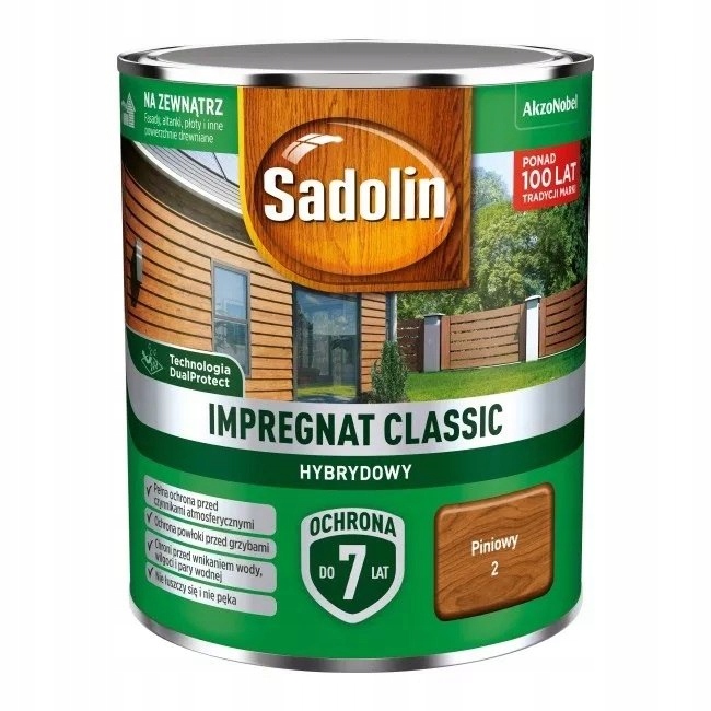 SADOLIN IMPREGNAT CLASSIC HYBRYDOWY 7 LAT PINIOWY