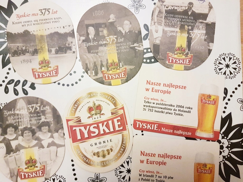 Podkładki pod piwo ok85szt HEINEKEN Tyskie Martini