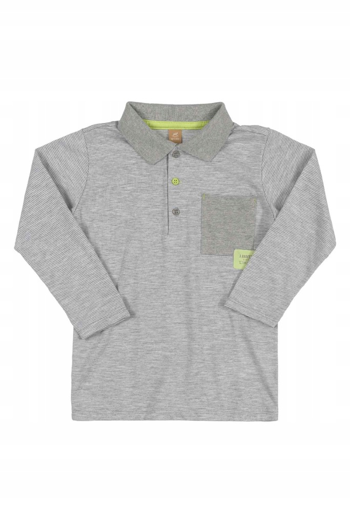 Chłopięca koszulka polo chłopięca szara, Up Baby, r. 116