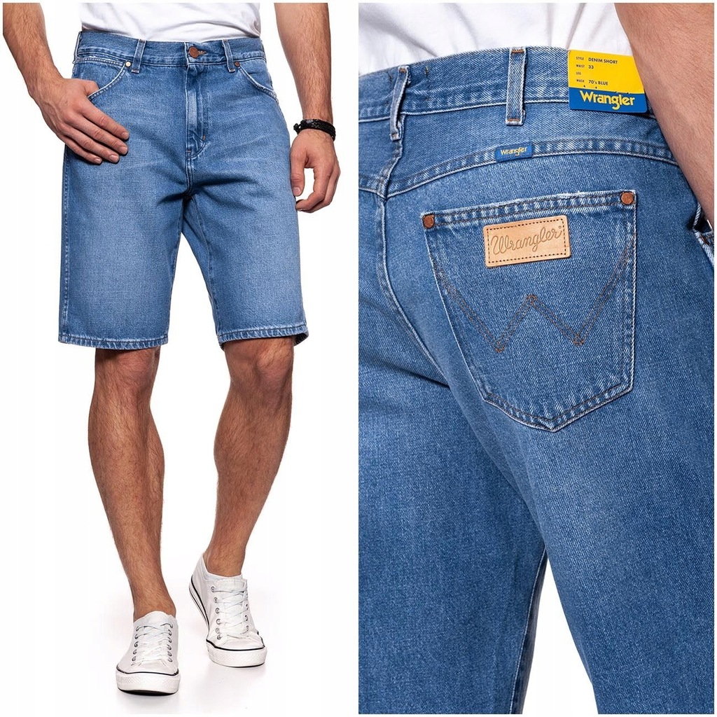 WRANGLER SPODENKI KRÓTKIE MĘSKIE SZORTY JEANSY W34