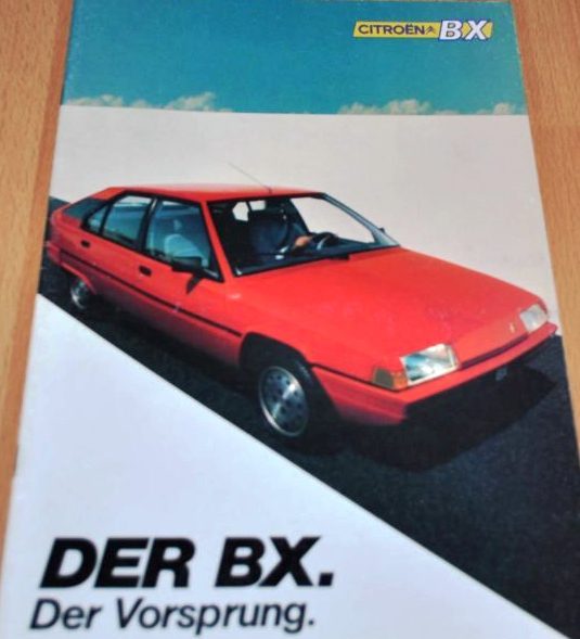 Prospekt reklamowy 1984 CITROEN BX