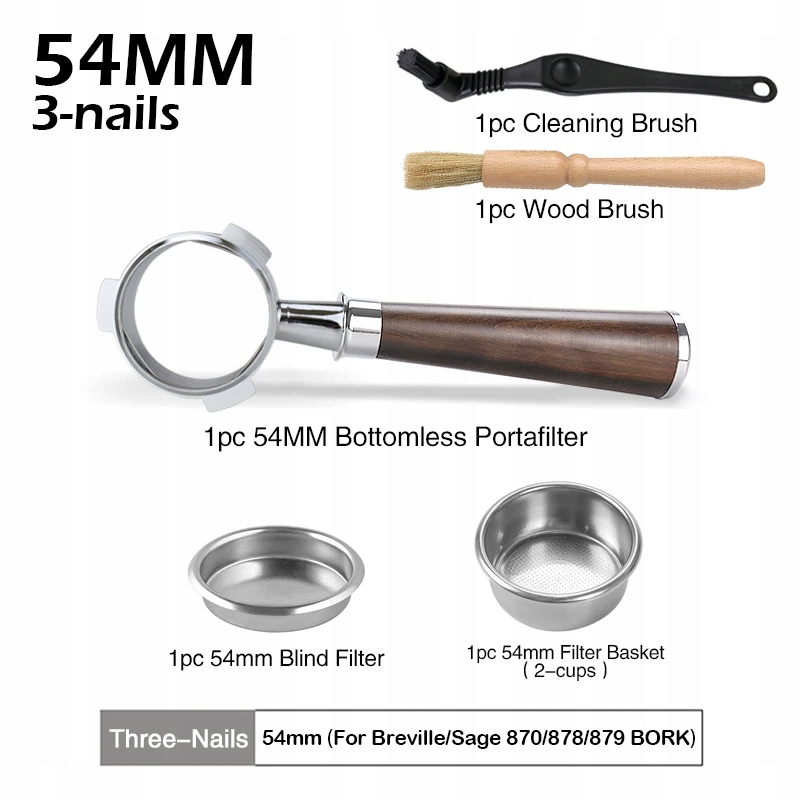 54MM Coffee Bottomless Portafilter For Sage Brevil