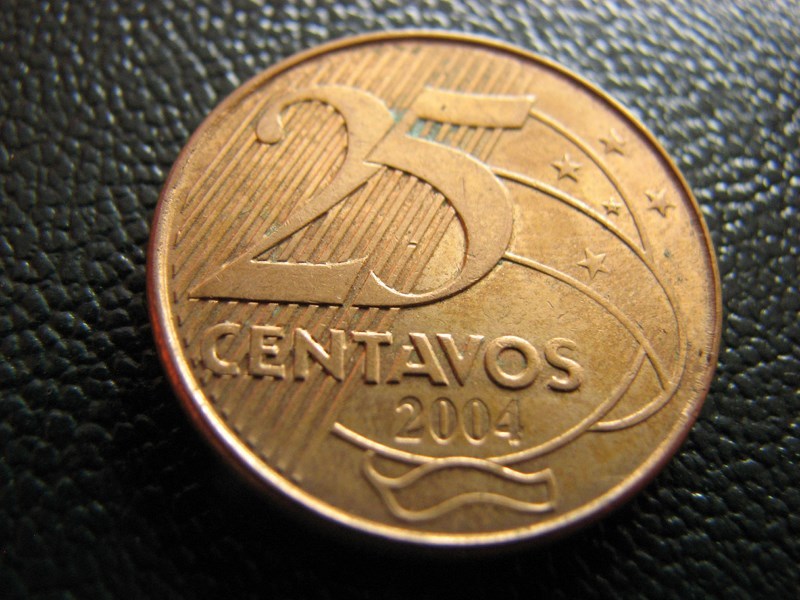 25 CENTAVOS 2004 BRAZYLIA  - X161