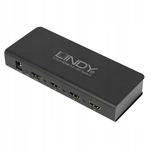 LINDY 38243 3 portowy przełącznik HDMI 2.0 18G