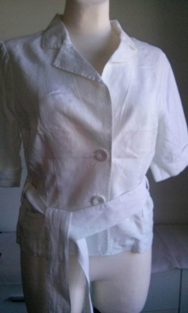 Bluzeczka 38-40, SOLAR biała, 100% LEN