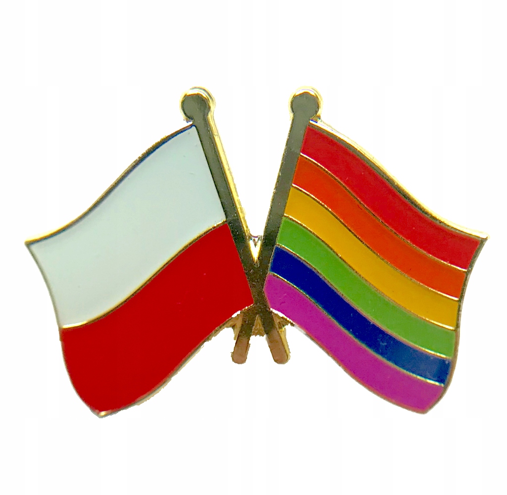 Pin przypinka LGBTQ flaga tęcza tęczą POLSKA LGBT - 11463930870 ...