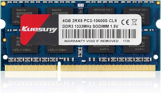 Pamięć RAM DDR3 1333 sodimm kuensuny 4 GB laptop