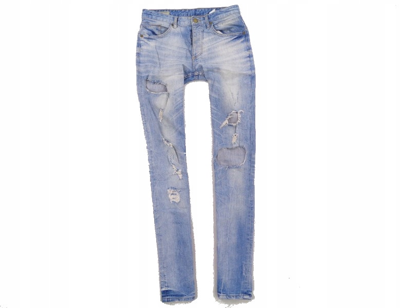 W30 ZARA MĘSKIE JEANSY DZIURY SKINNY N14-29