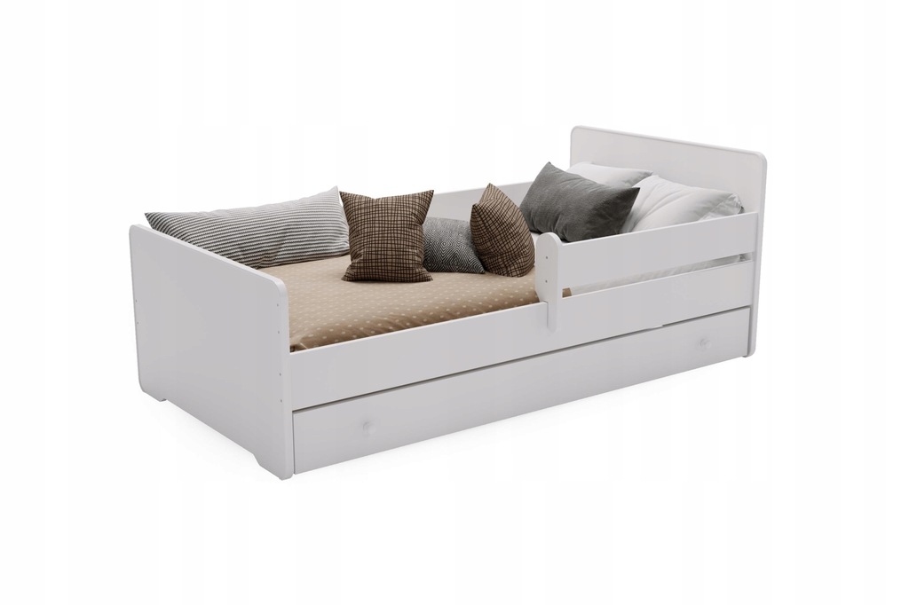 KOBI Łóżko pojedyncze Max 160x80 z szufladą biały