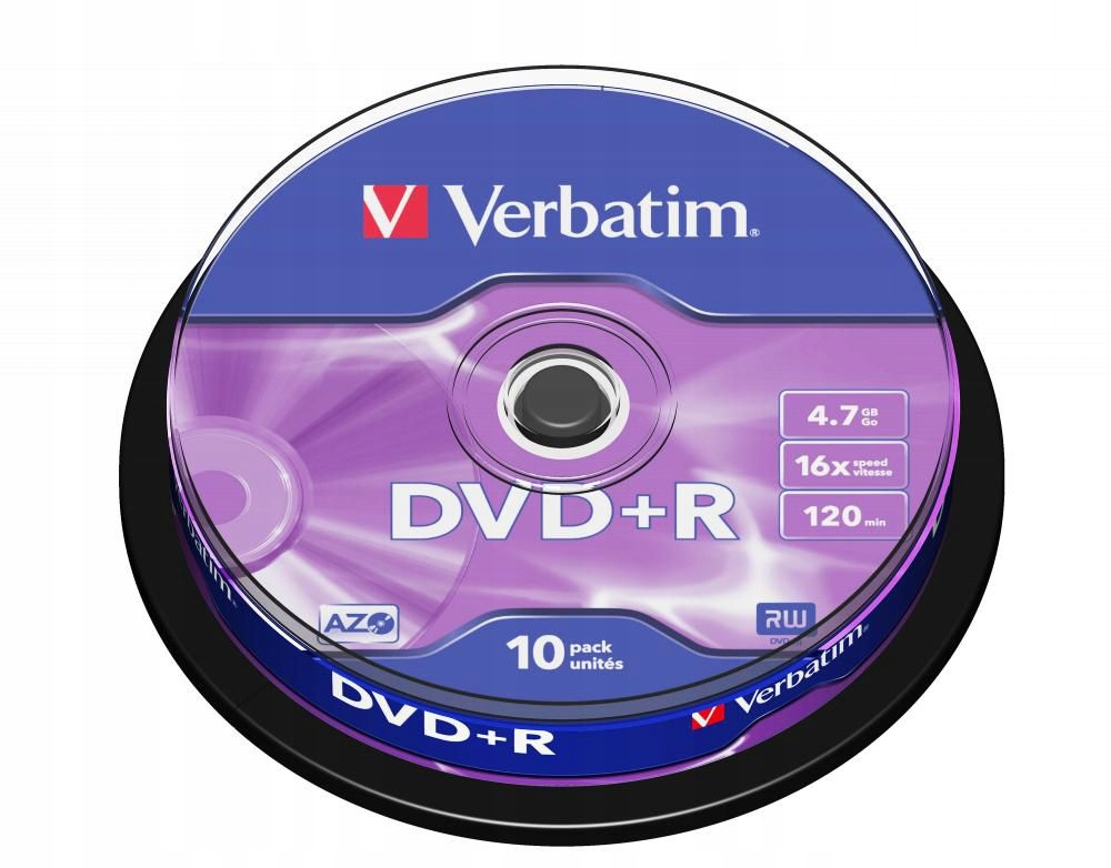 Verbatim DVD+R 16X 4.7GB Branded