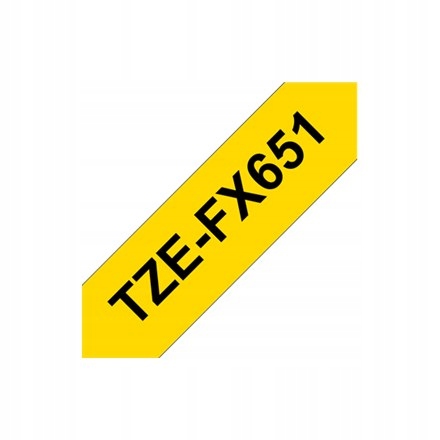 Brother TZEFX651 TZE-FX651 24mm czarne na żółtym
