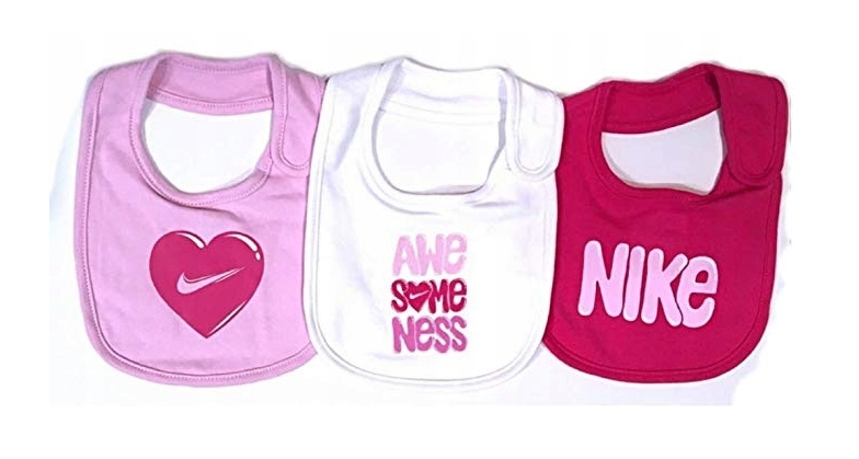 NIKE ŚLINIAK 3-PACK BIBS śliniaki różowe NOWE