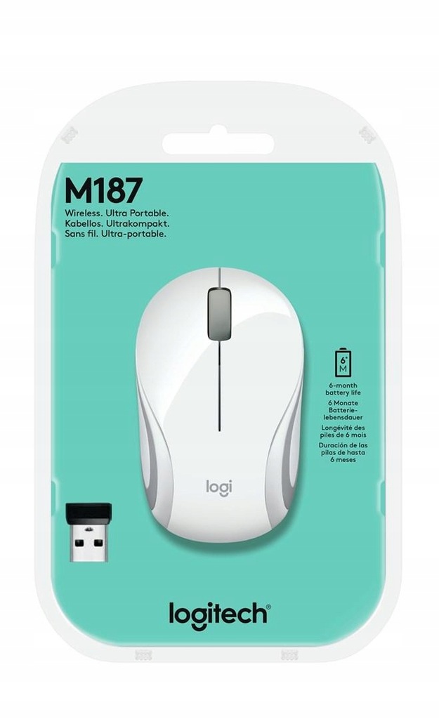 Mysz Logitech 910-002735 optyczna 1000 DPI kolor biały