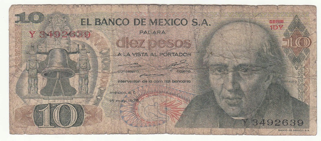 Meksyk - 10 pesos 1975