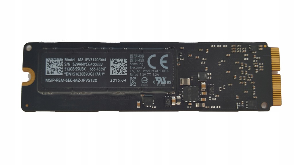 DYSK SSD APPLE 512 GB Samsung MZ-JPV5120/0A4 BD3
