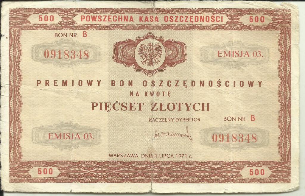 Premiowy Bon - 500 zł