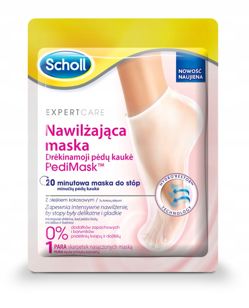 SCHOLL SKARPETKI NAWILŻAJĄCE PEDIMASK O. KOKOSOWY