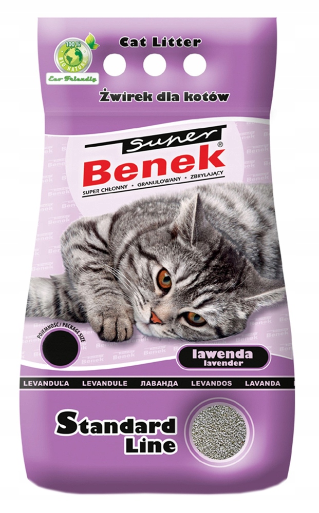 SUPER BENEK LAWENDA 25L żwirek dla kota