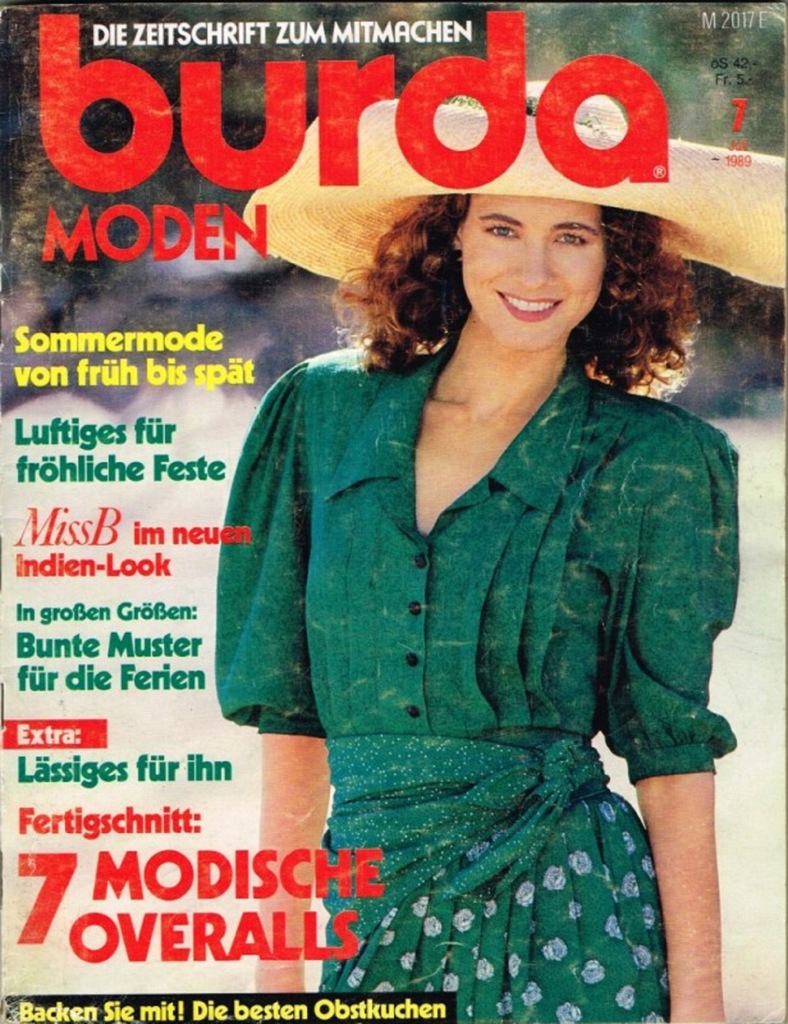 BURDA 7 / 1989 + wykroje - 9601960648 - oficjalne archiwum Allegro