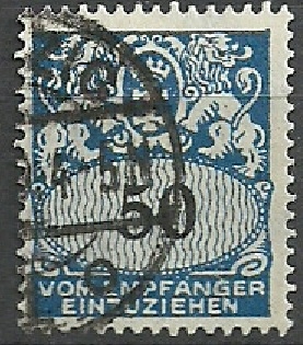 WM Gdańsk 50 Pf Herb z lwami 1923 urzędowy