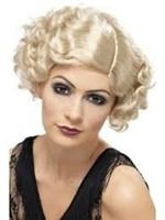 PERUKA FLAPPER BLOND RETRO LATA 20 CHARLESTON