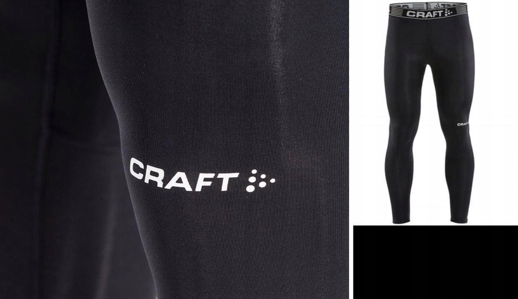 T023D09 Craft LEGGINSY SPORTOWE UNISEX CZARNE XXL