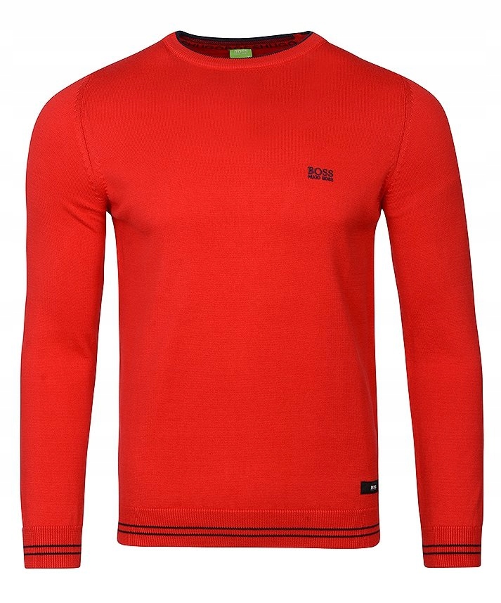 Slimfit HUGO BOSS sweter męski premium czerwony L