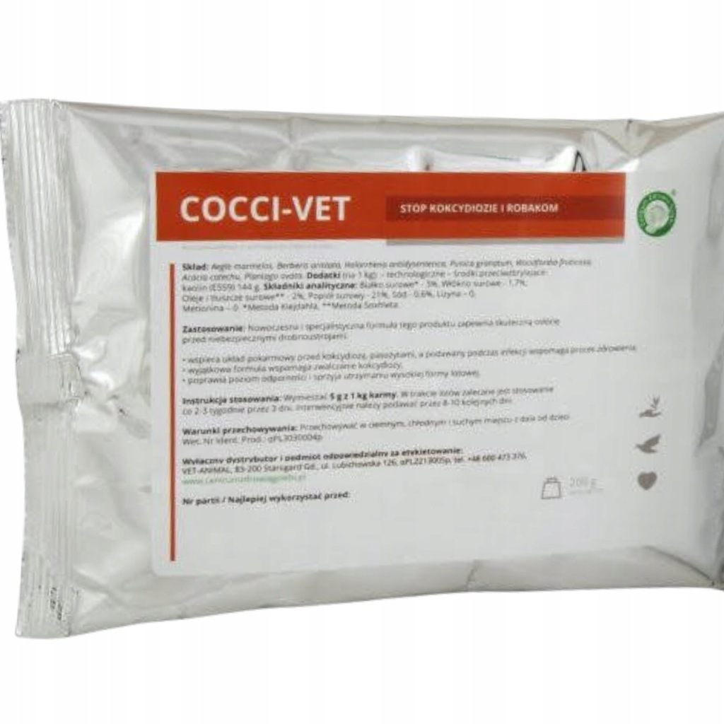 COCCI-VET 200G p.kokcydiom CENTRUM ZDROWIA GOŁĘBI - 11654586542 ...