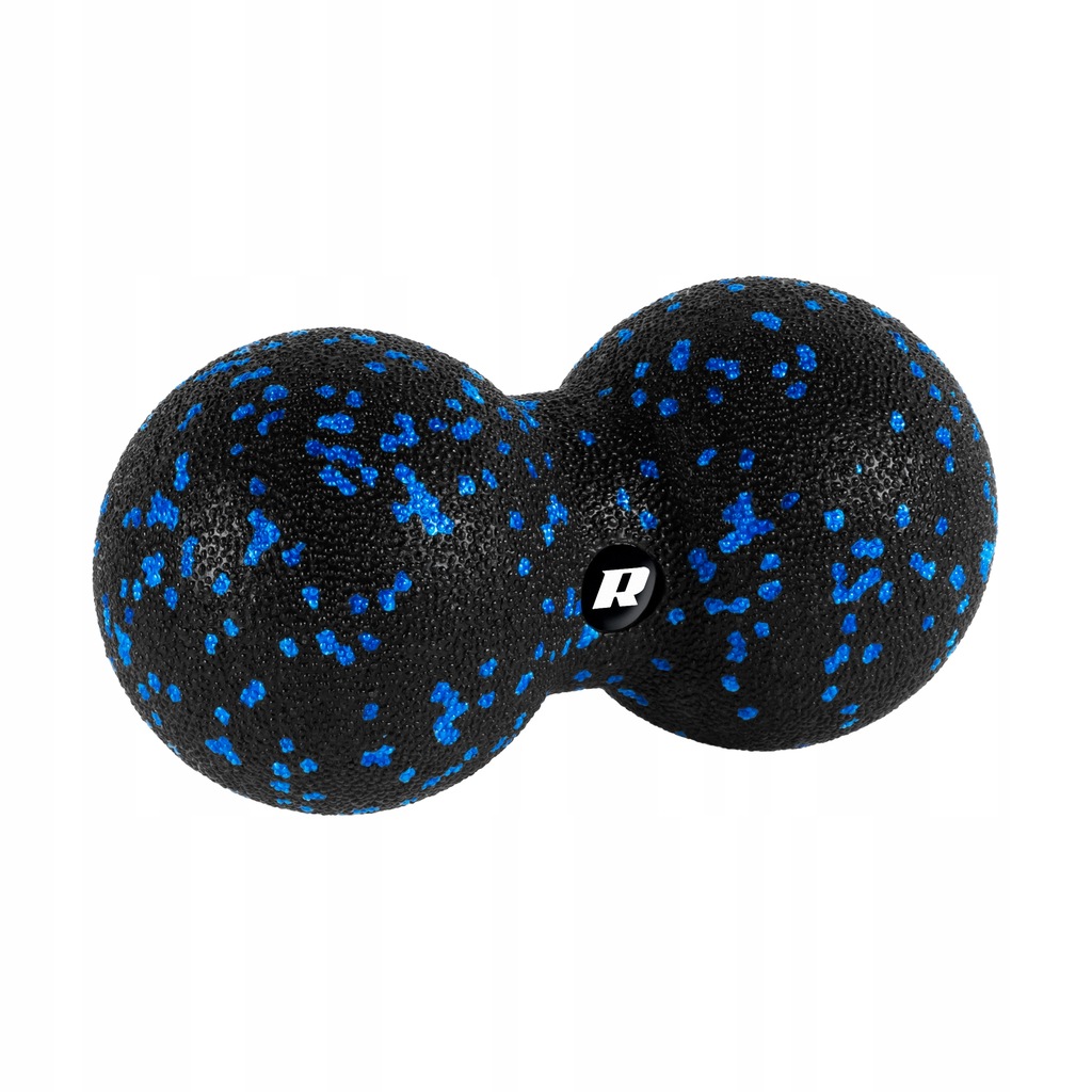 Rebel Duoball podwójna piłka do masażu 8cm, kolor czarno-niebieski, materia