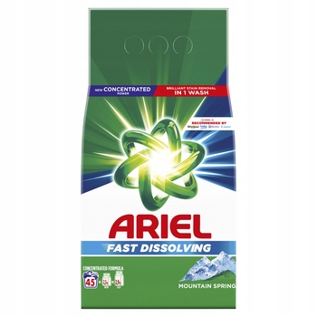 Ariel Fast Dissolving Mountain Spring Proszek do prania 45 prań 2475 g