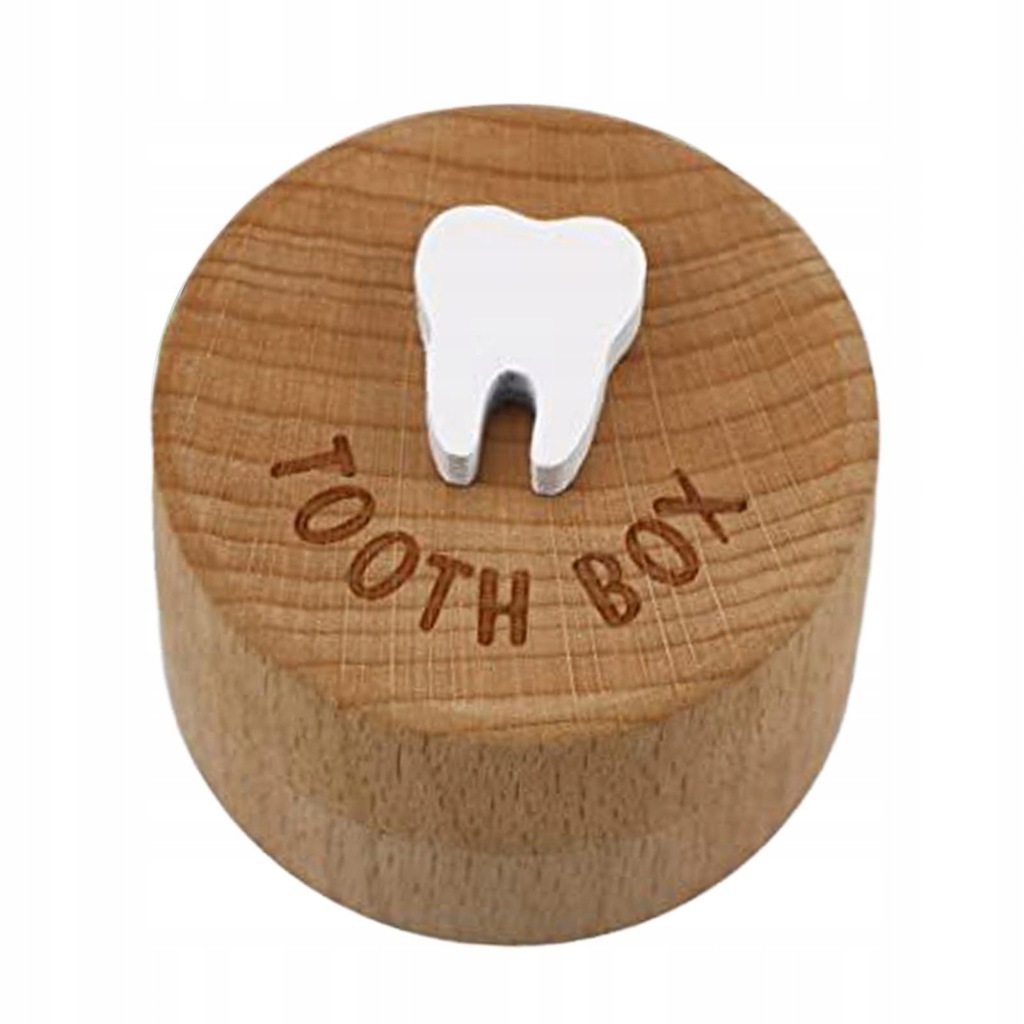 First Tooth Keepsake Box Wooden Baby Tooth Box for Birthday Gift Style A
