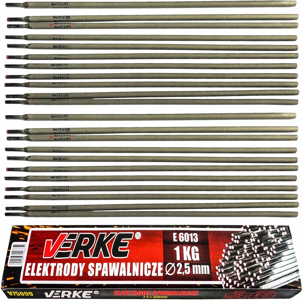 ELEKTRODY SPAWALNICZE 2,5mm 1kg RUTYLOWE VERKE