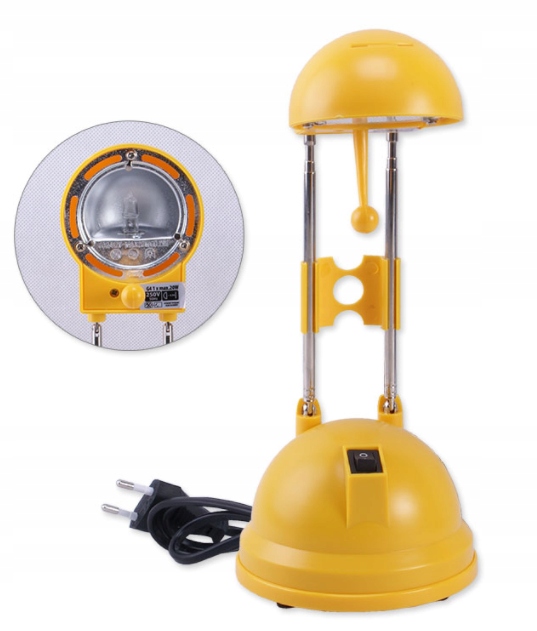 Lampka biurkowa halogenowa 20W G4 żółta