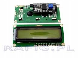 WYŚWIETLACZ LCD 2*16 ZIELONY Z KONWERTEREM I2C