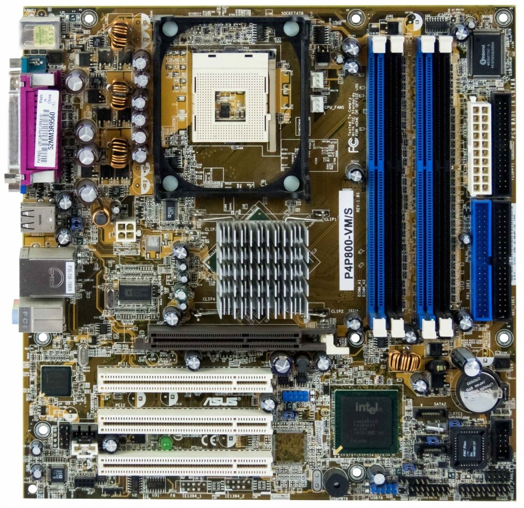 ASUS P4P800-VM/S s478 DDR G32904-H17-A28