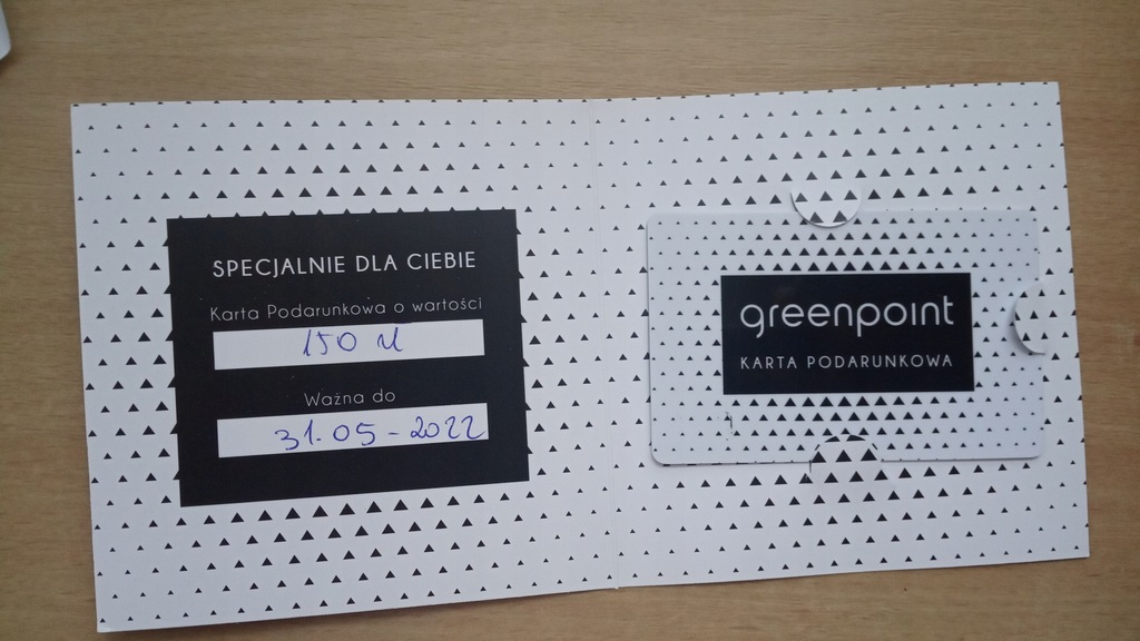 karta podarunkowa GREENPOINT 34 zł