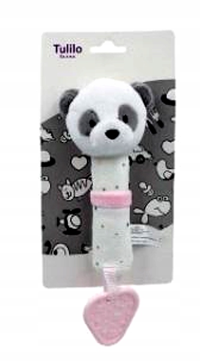 PANDA ROŻOWA Z DŹWIĘKIEM 17CM